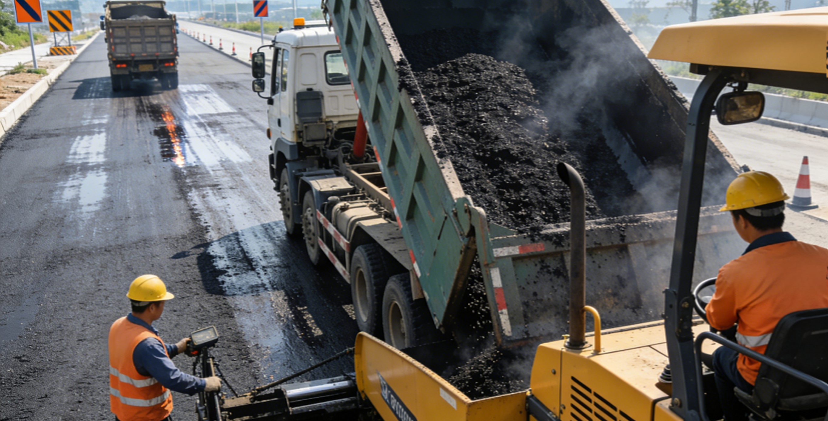 深圳中恒沥青 - 专业市政道路沥青施工现场